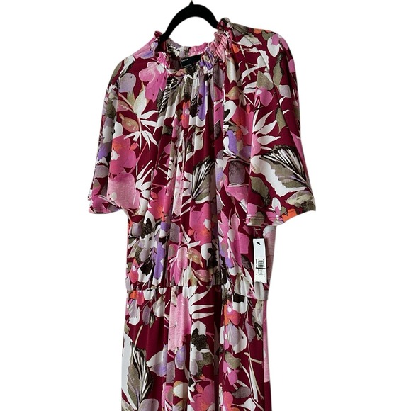 Maggy London Dress Women Size 6 Elastic Waist Pull‎ On Stretch Short Sleeve New - Picture 11 of 11